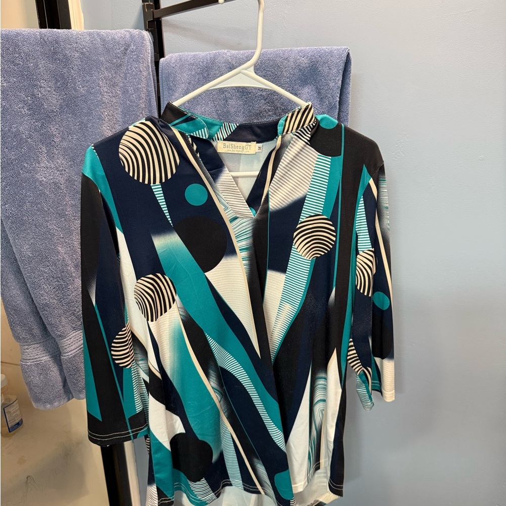 Vibrant Abstract Women's Blouse